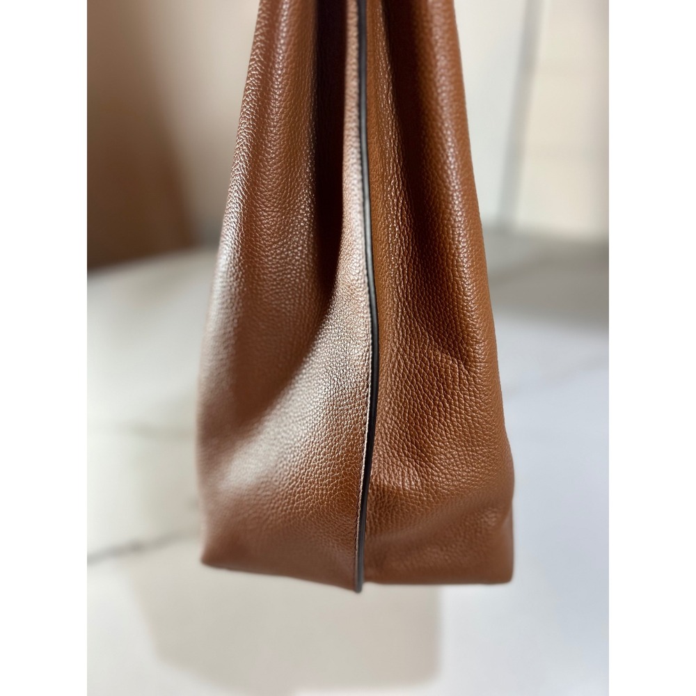 Michael Kors Luggage Brown Pebbled Leather Hobo Shoulder Bag Gold Hardware - Picture 7 of 11